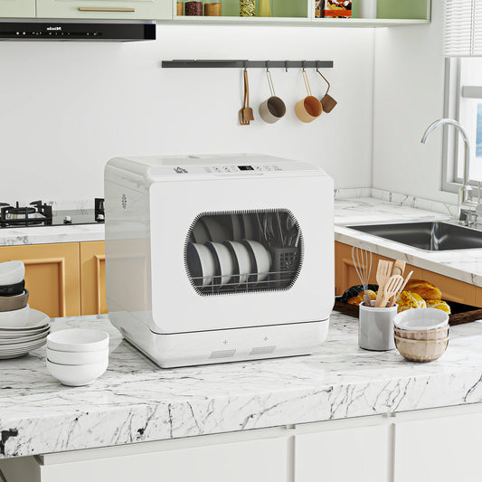 HOMCOM Multi-Program 6L Tabletop Dishwasher