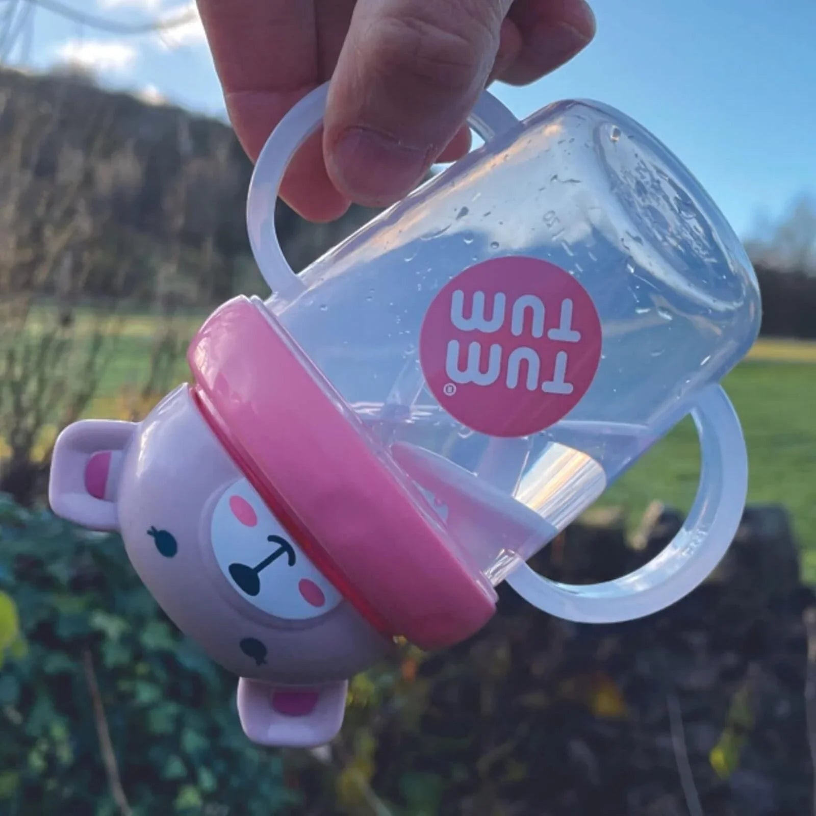 TUM TUM Betsy Bear Tippy Up Cup - Pink | Luxury Home Accessories | Heulog Glow