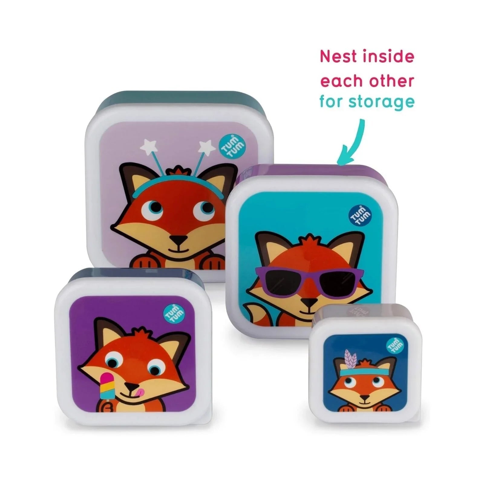 TUM TUM Nesting Snack Pots Pack of 4 - Felicity Fox | Luxury Home Accessories | Heulog Glow