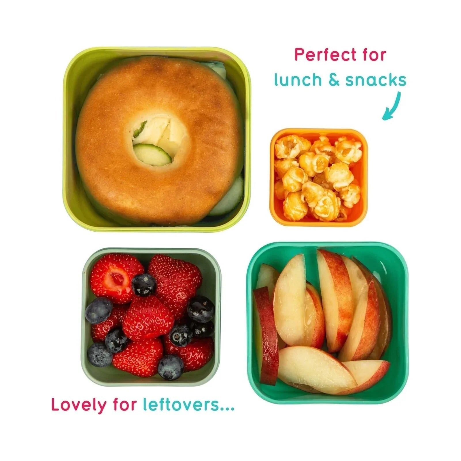 TUM TUM Nesting Snack Pots Pack of 4 - Stanley Sloth | Luxury Home Accessories | Heulog Glow