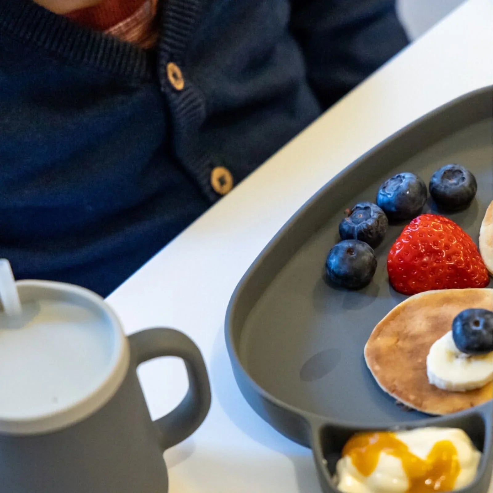 TUM TUM Silicone Weaning Bowl & Spoon Set Kev Koala - Grey | Luxury Home Accessories | Heulog Glow