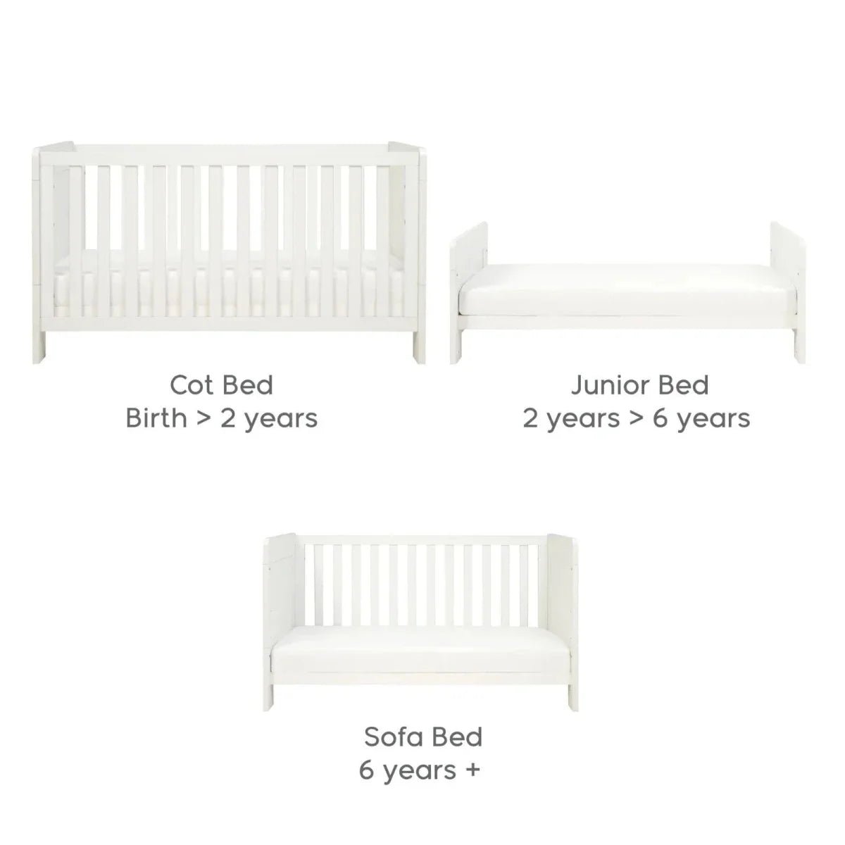 Tutti Bambini Alba Cot Bed - Essentials White | Luxury Home Accessories | Heulog Glow