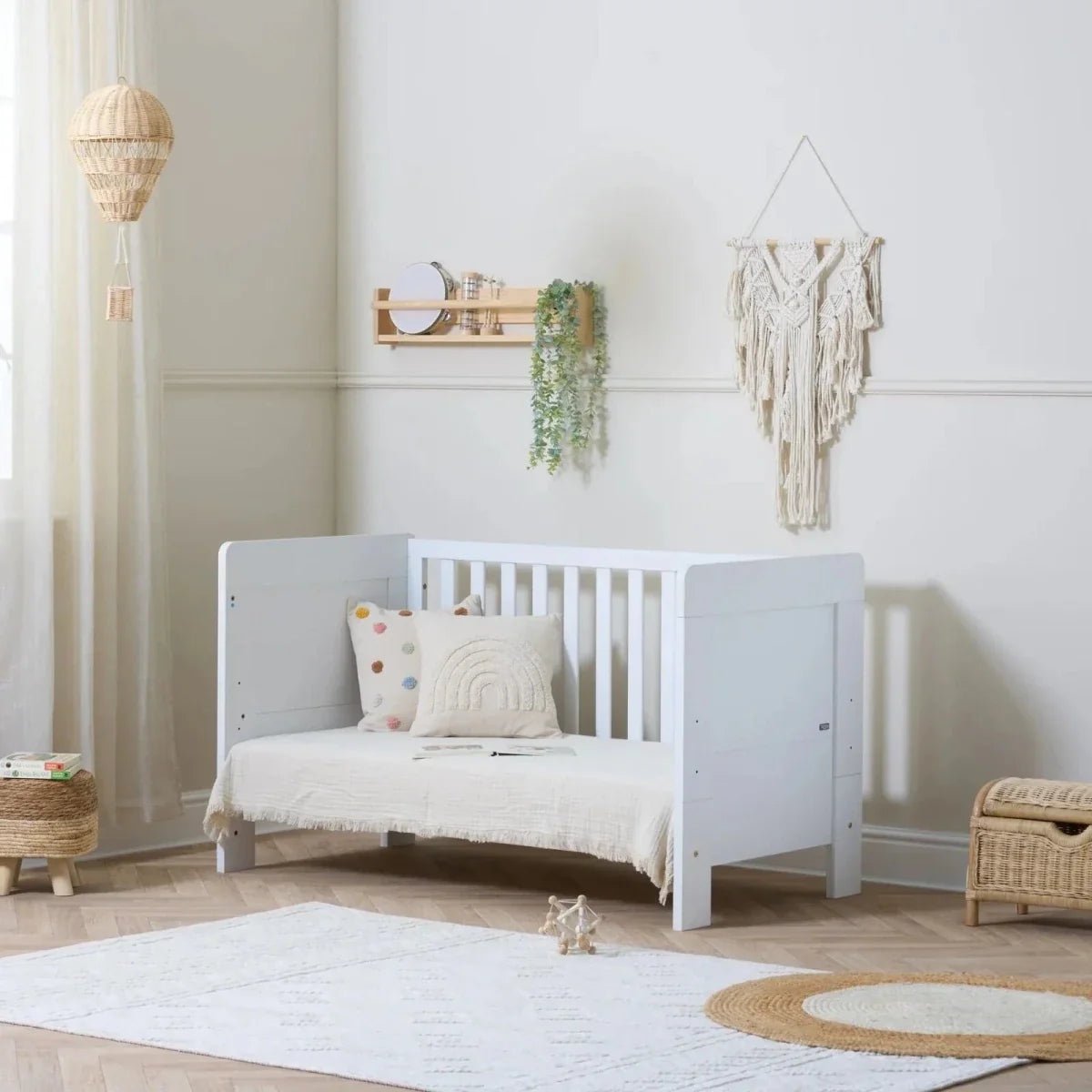 Tutti Bambini Alba Cot Bed - Essentials White | Luxury Home Accessories | Heulog Glow