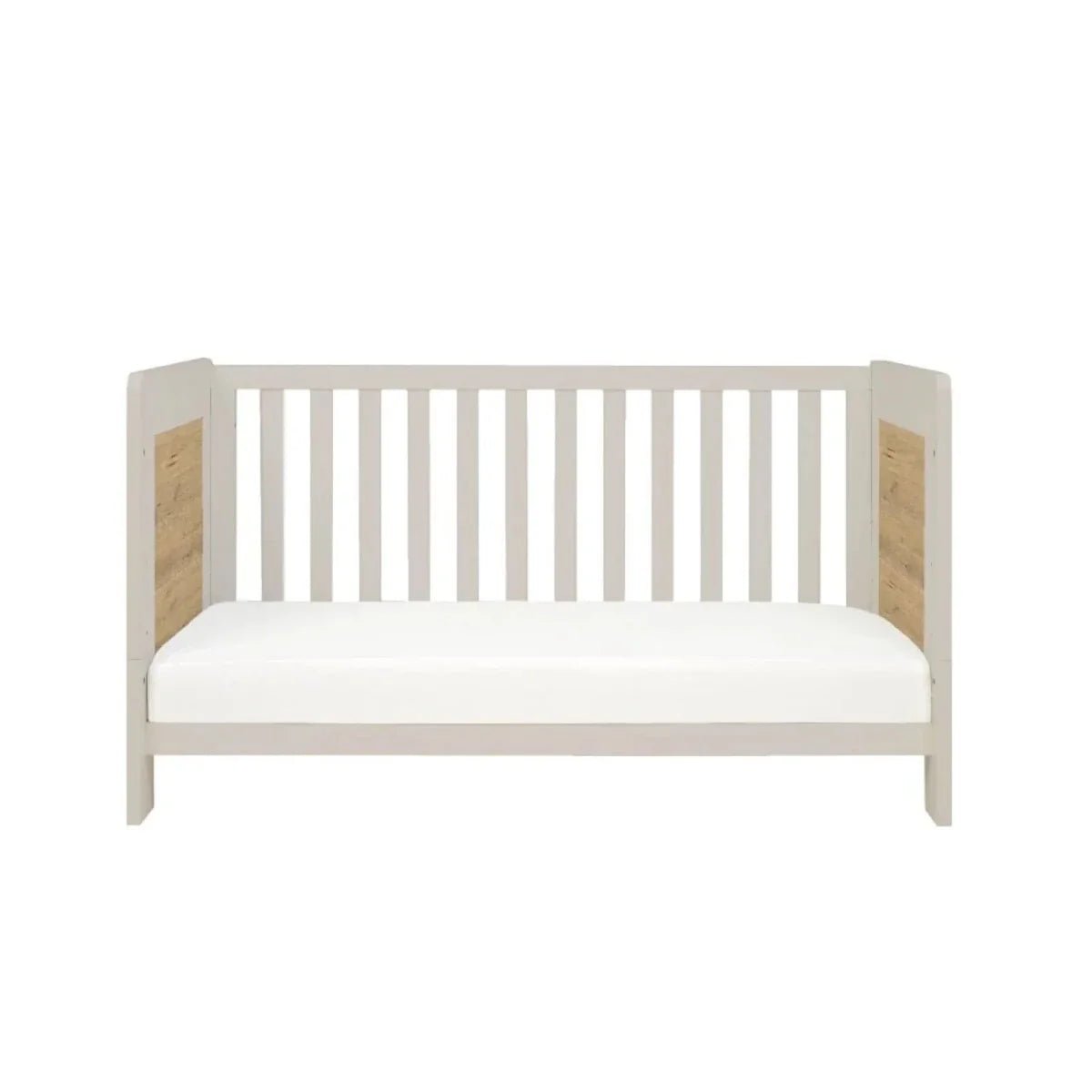 Tutti Bambini Alba Cot Bed - White Sand/Distressed Oak | Luxury Home Accessories | Heulog Glow