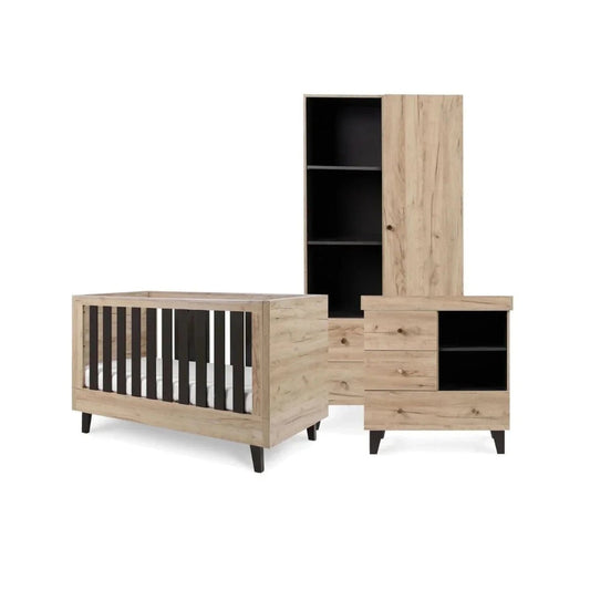 Tutti Bambini Como 3 Piece Furniture Set - Distressed Oak/Slate Grey | Luxury Home Accessories | Heulog Glow