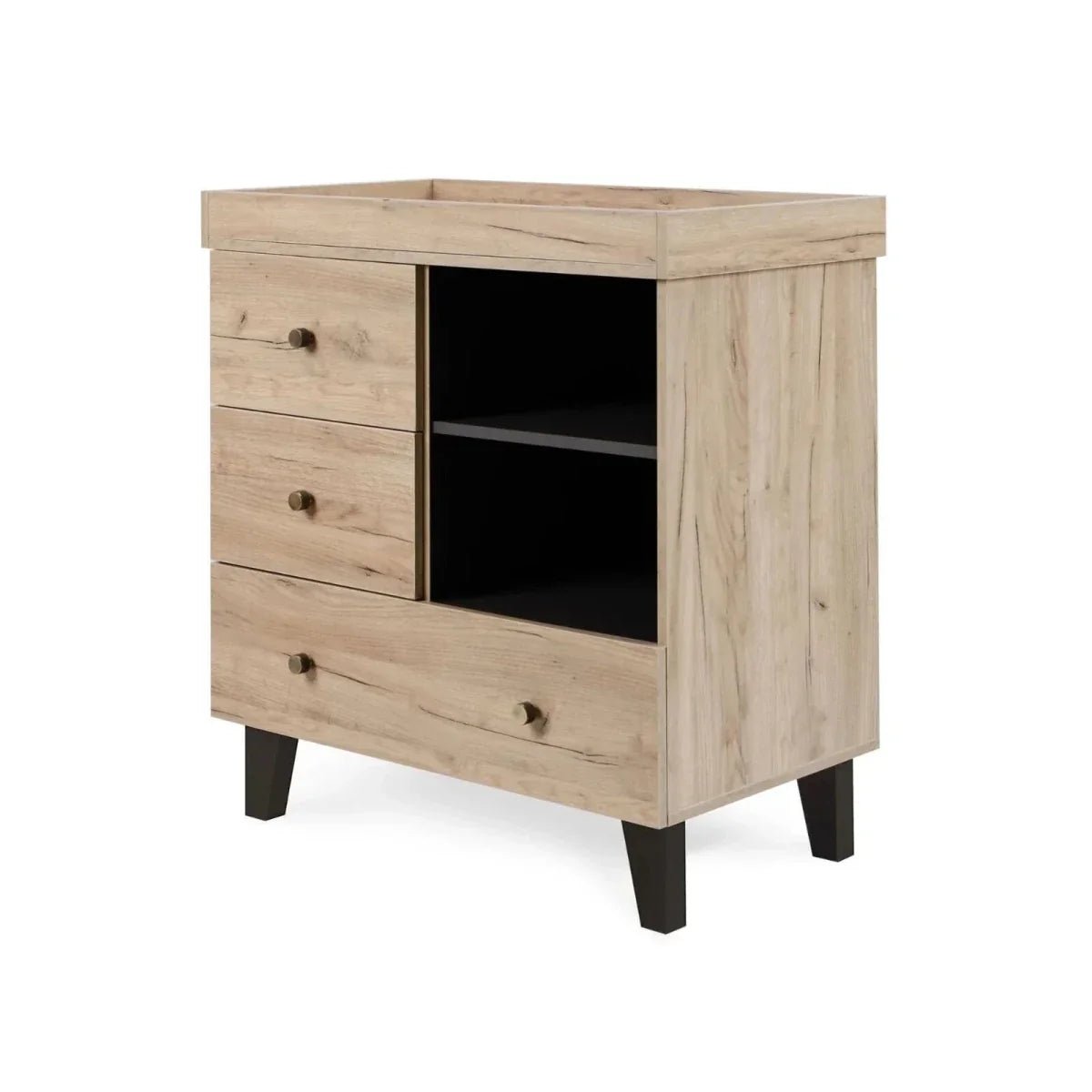 Tutti Bambini Como Chest Changer - Distressed Oak/Slate Grey | Luxury Home Accessories | Heulog Glow