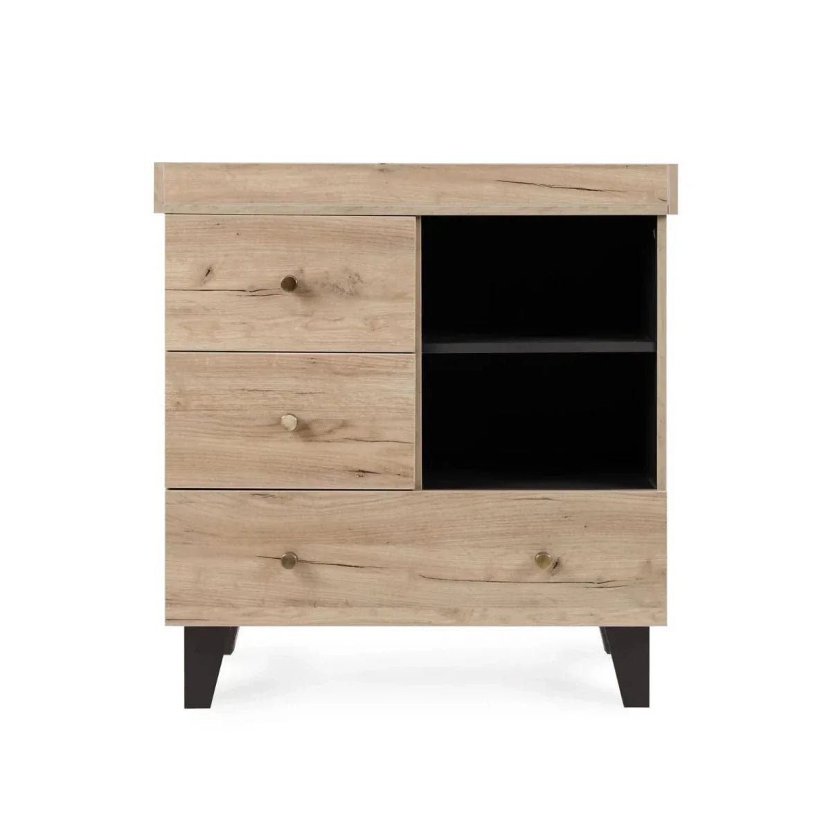 Tutti Bambini Como Chest Changer - Distressed Oak/Slate Grey | Luxury Home Accessories | Heulog Glow