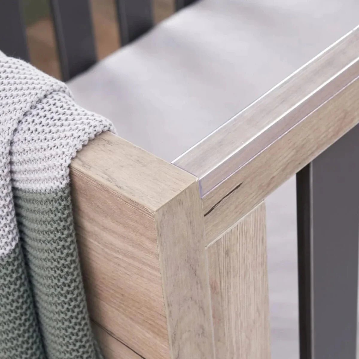 Tutti Bambini Como Cot Bed - Distressed Oak/Slate Grey | Luxury Home Accessories | Heulog Glow