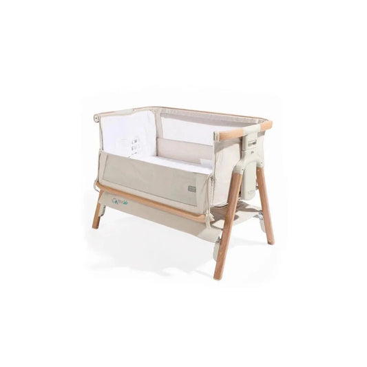 Tutti Bambini CoZee Air Bedside Crib - Scandinavian Walnut/Ecru | Luxury Home Accessories | Heulog Glow