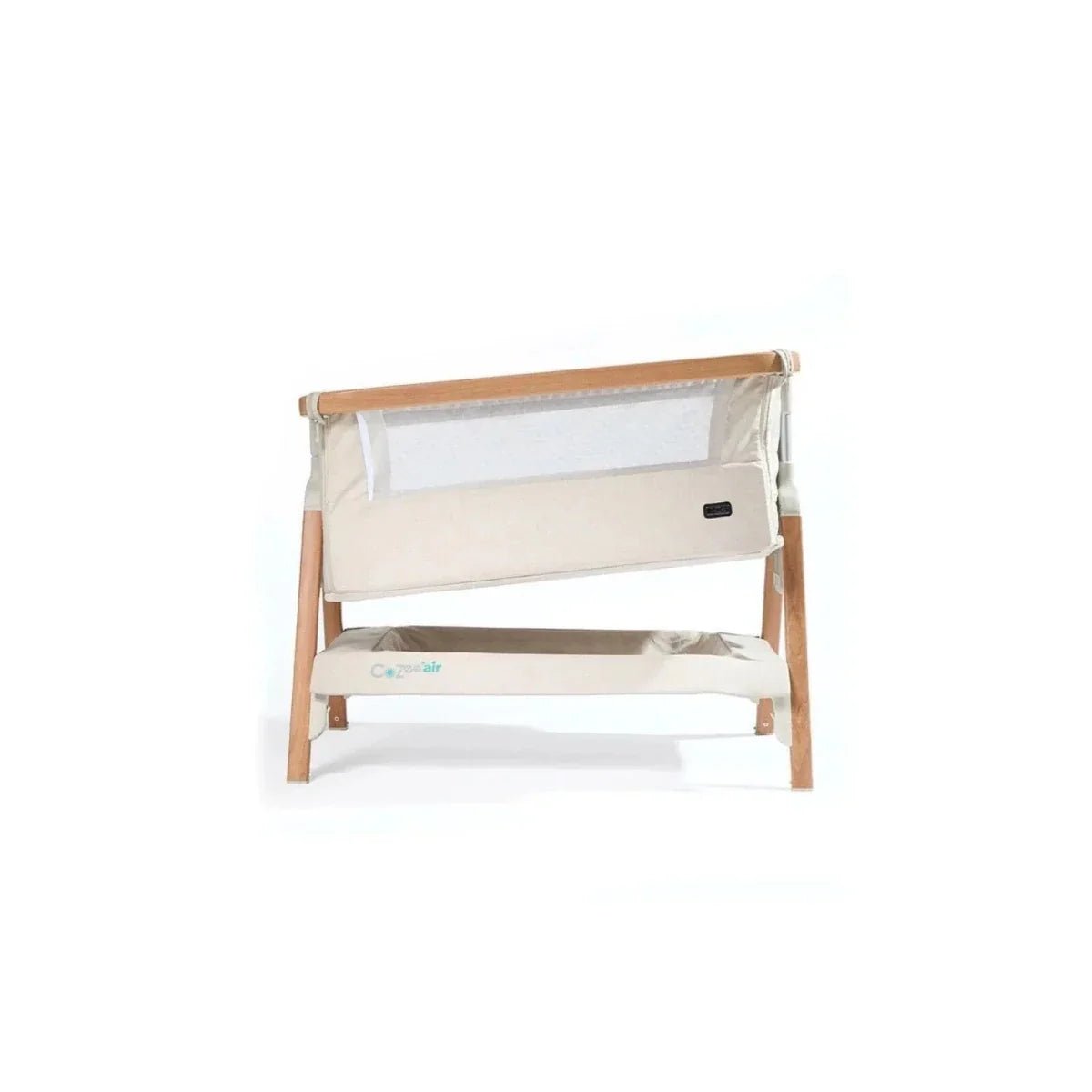 Tutti Bambini CoZee Air Bedside Crib - Scandinavian Walnut/Ecru | Luxury Home Accessories | Heulog Glow