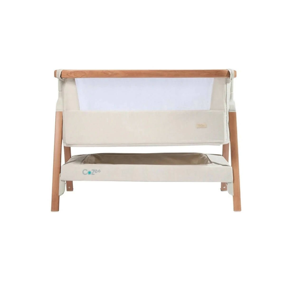 Tutti Bambini Cozee Bedside Crib - Scandinavian Walnut/Ecru | Luxury Home Accessories | Heulog Glow