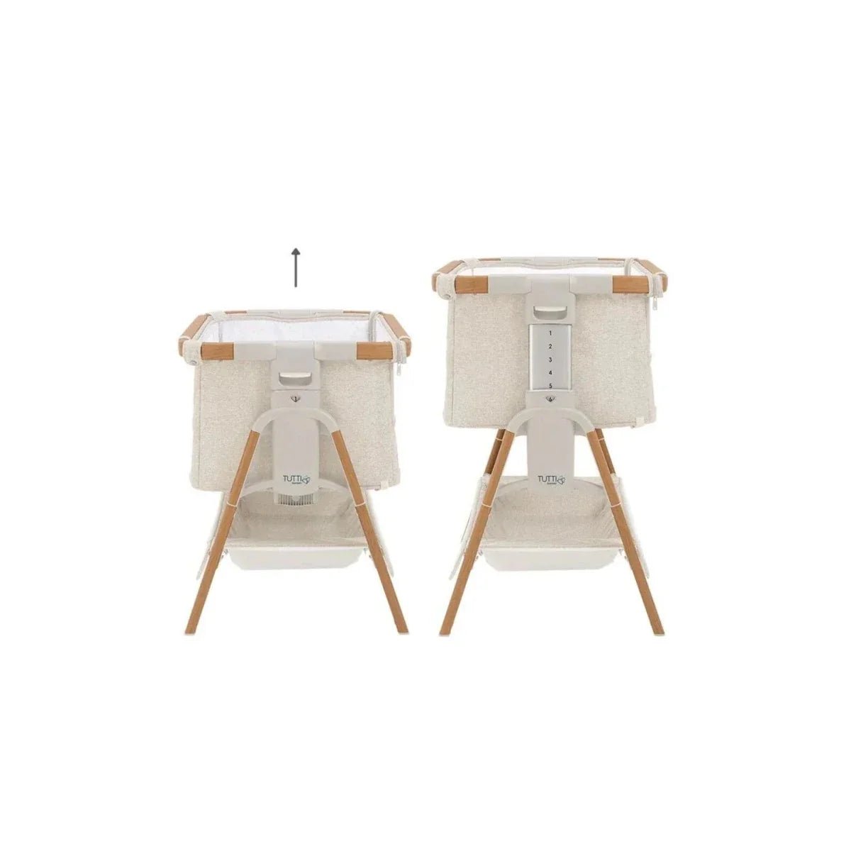 Tutti Bambini CoZee XL Bedside Crib & Cot - Scandinavian Walnut/Ecru | Luxury Home Accessories | Heulog Glow