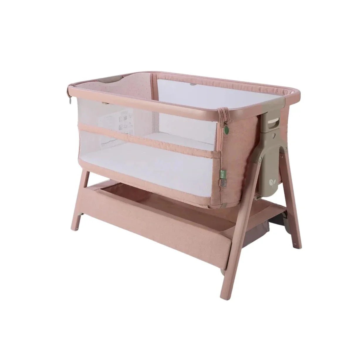 Tutti Bambini CoZee Zen Bedside Crib - Blush | Luxury Home Accessories | Heulog Glow