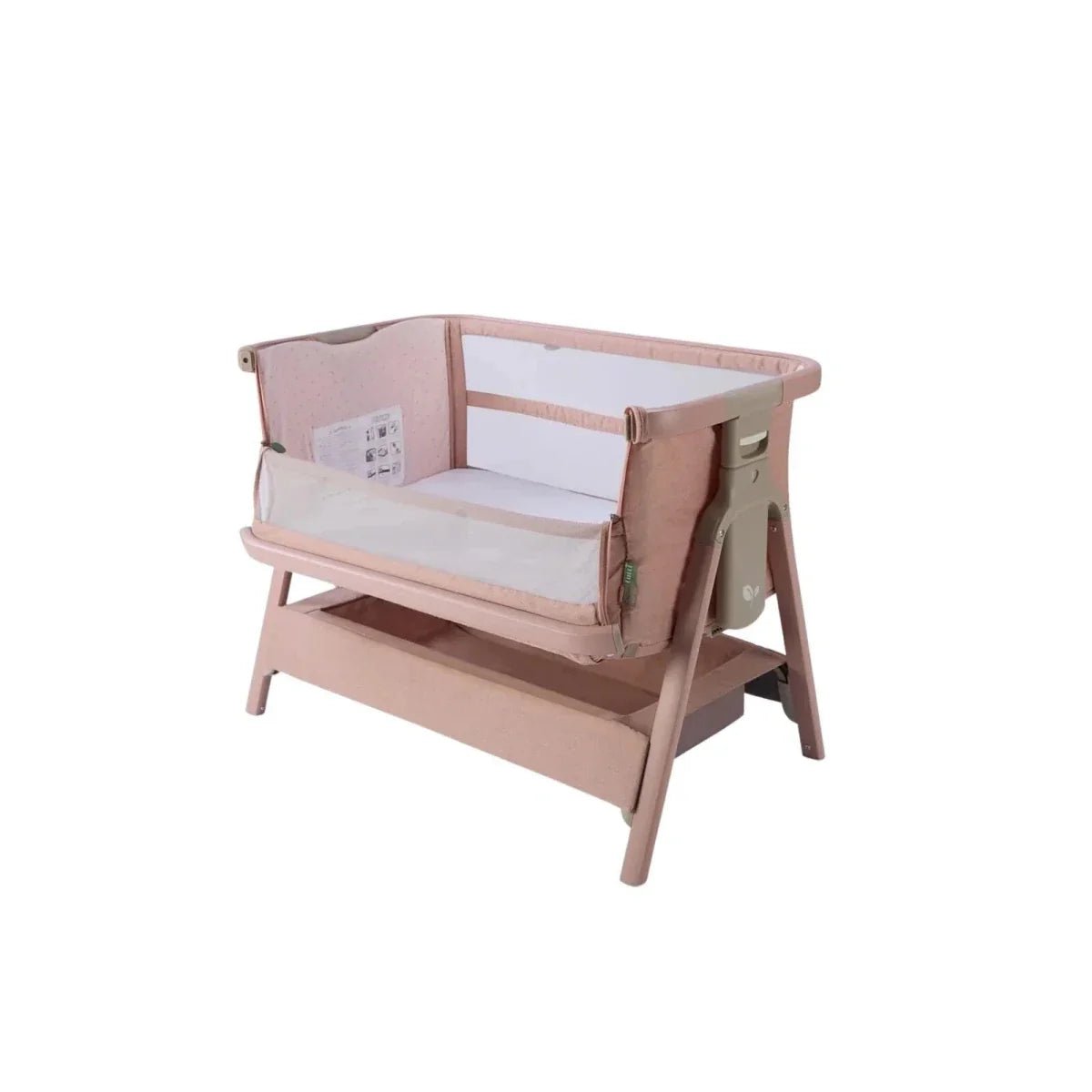 Tutti Bambini CoZee Zen Bedside Crib - Blush | Luxury Home Accessories | Heulog Glow