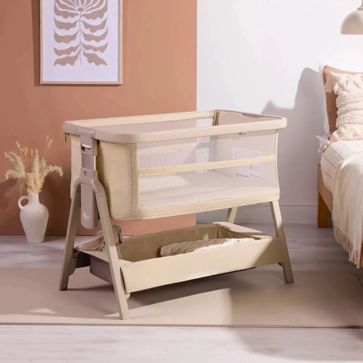 Tutti Bambini CoZee Zen Bedside Crib - Sand | Luxury Home Accessories | Heulog Glow