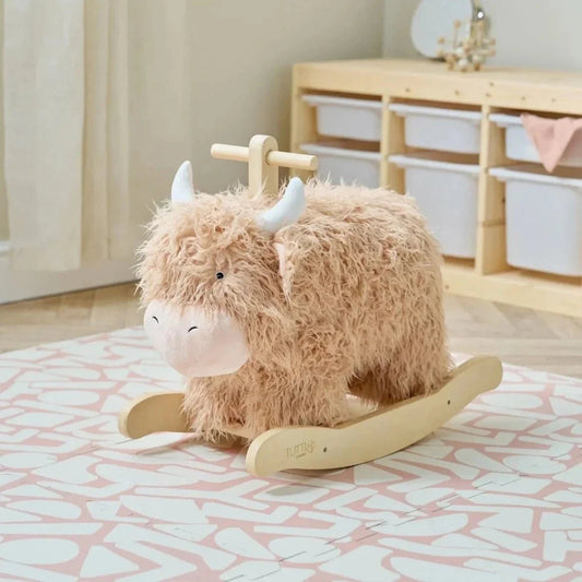 Tutti Bambini Douglas the Highland Cow Rocking Toy | Luxury Home Accessories | Heulog Glow
