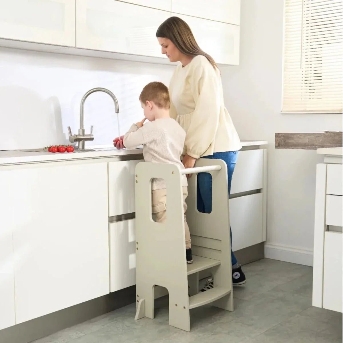 Tutti Bambini Helping Hands Montessori Toddler Learning Tower - Mushroom | Luxury Home Accessories | Heulog Glow