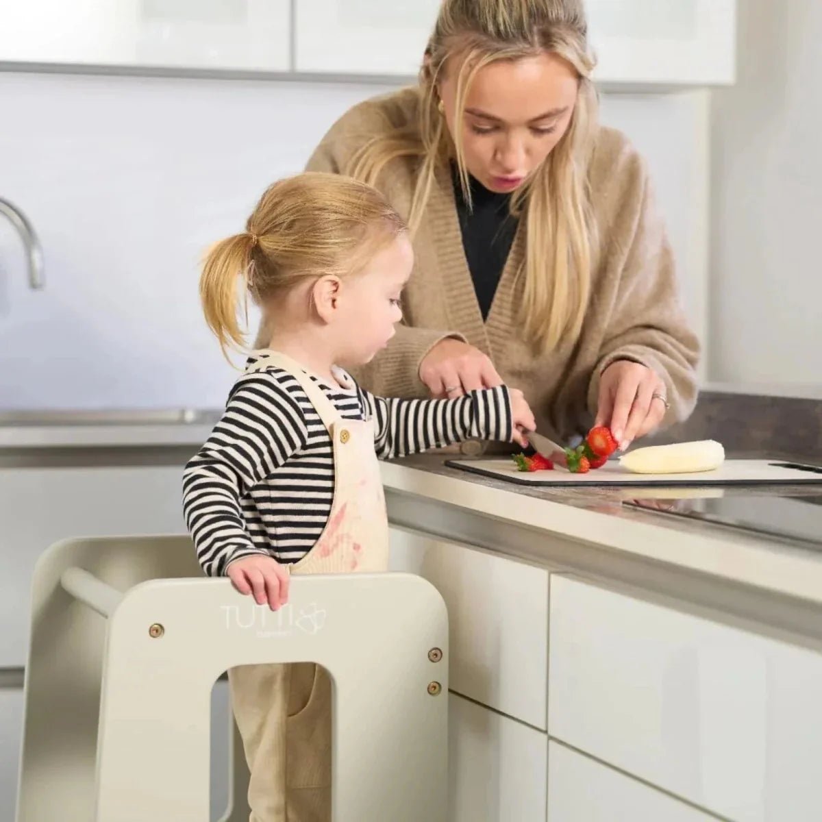 Tutti Bambini Helping Hands Montessori Toddler Learning Tower - Mushroom | Luxury Home Accessories | Heulog Glow