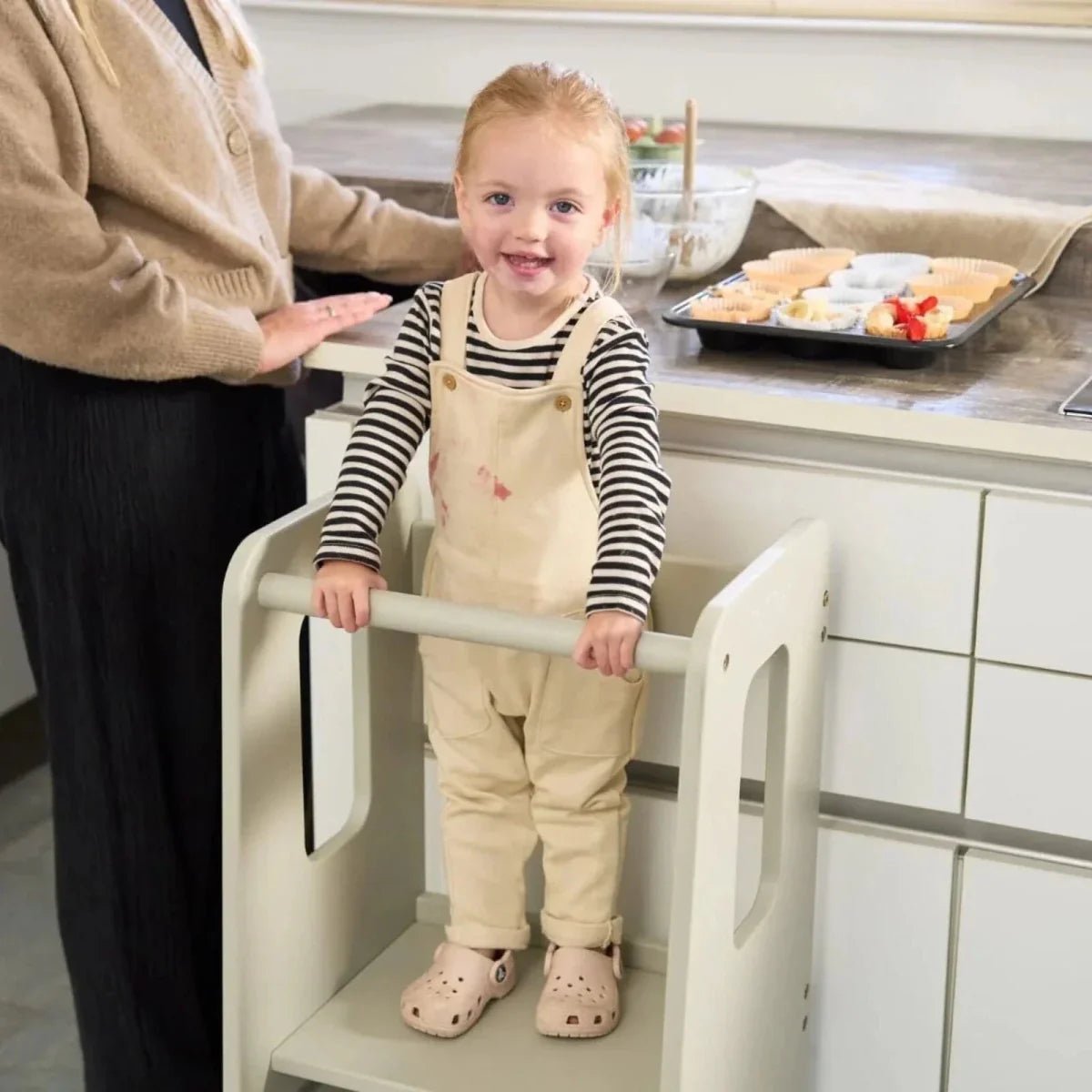 Tutti Bambini Helping Hands Montessori Toddler Learning Tower - Mushroom | Luxury Home Accessories | Heulog Glow