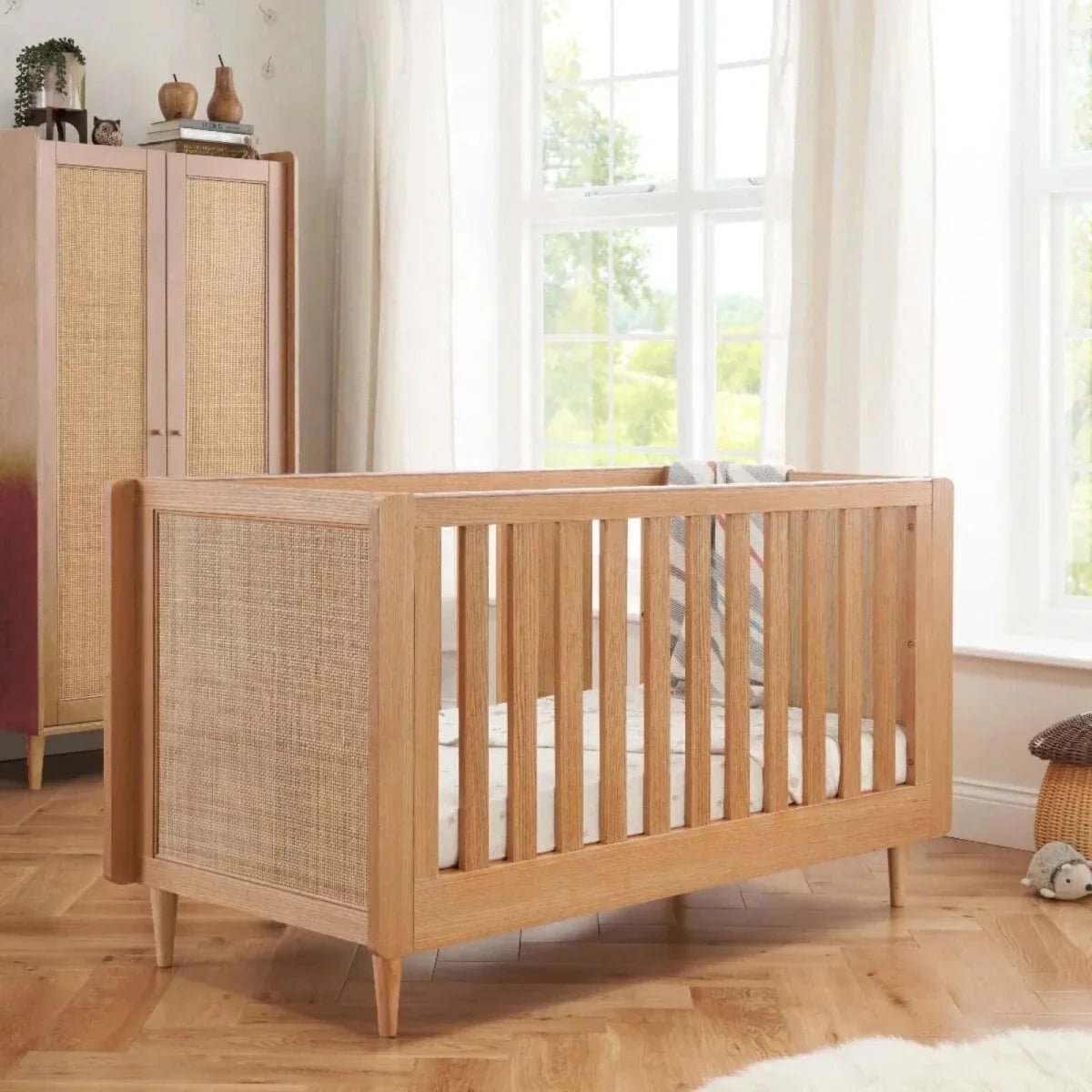 Tutti Bambini Japandi Cot Bed - Light Oak | Luxury Home Accessories | Heulog Glow