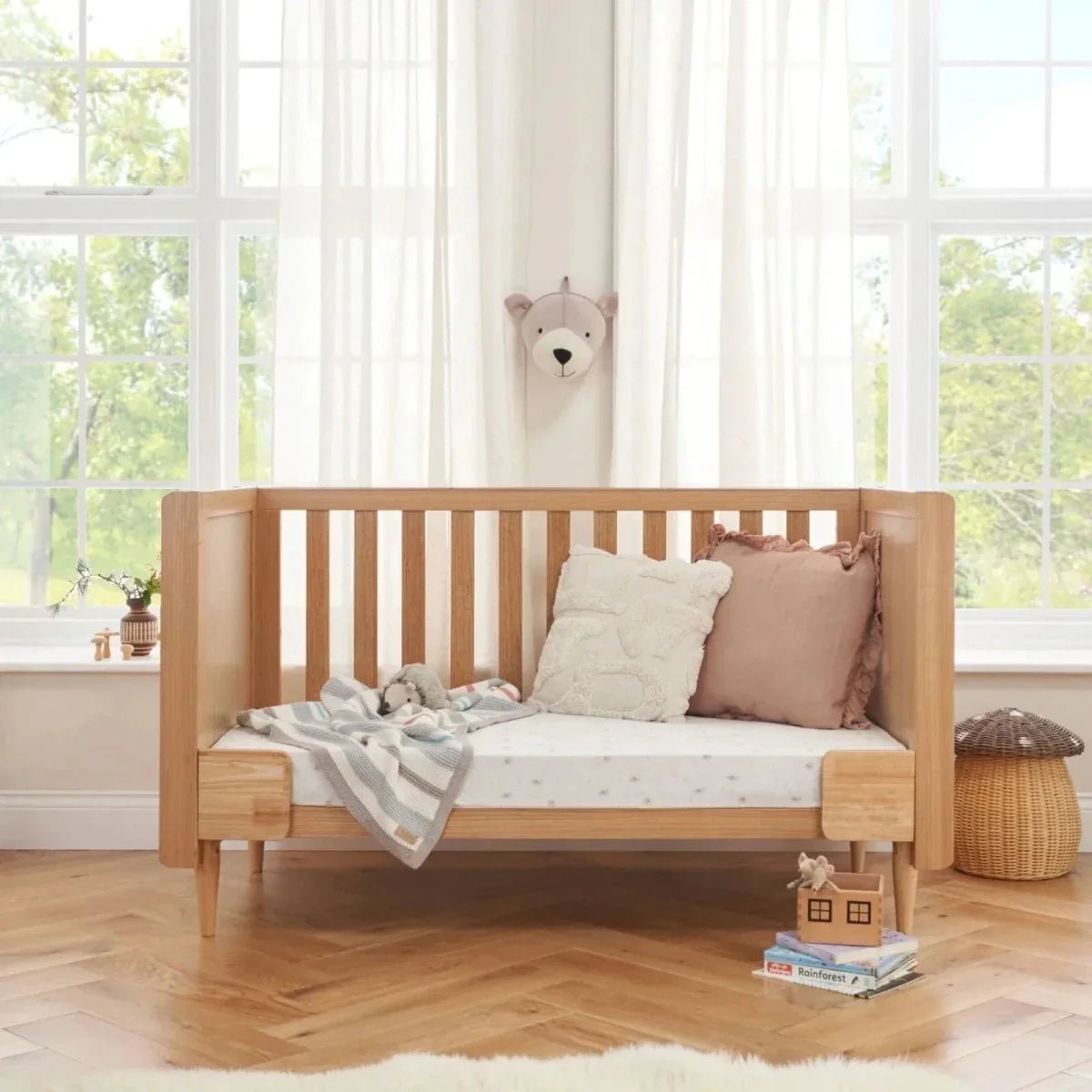 Tutti Bambini Japandi Cot Bed - Light Oak | Luxury Home Accessories | Heulog Glow