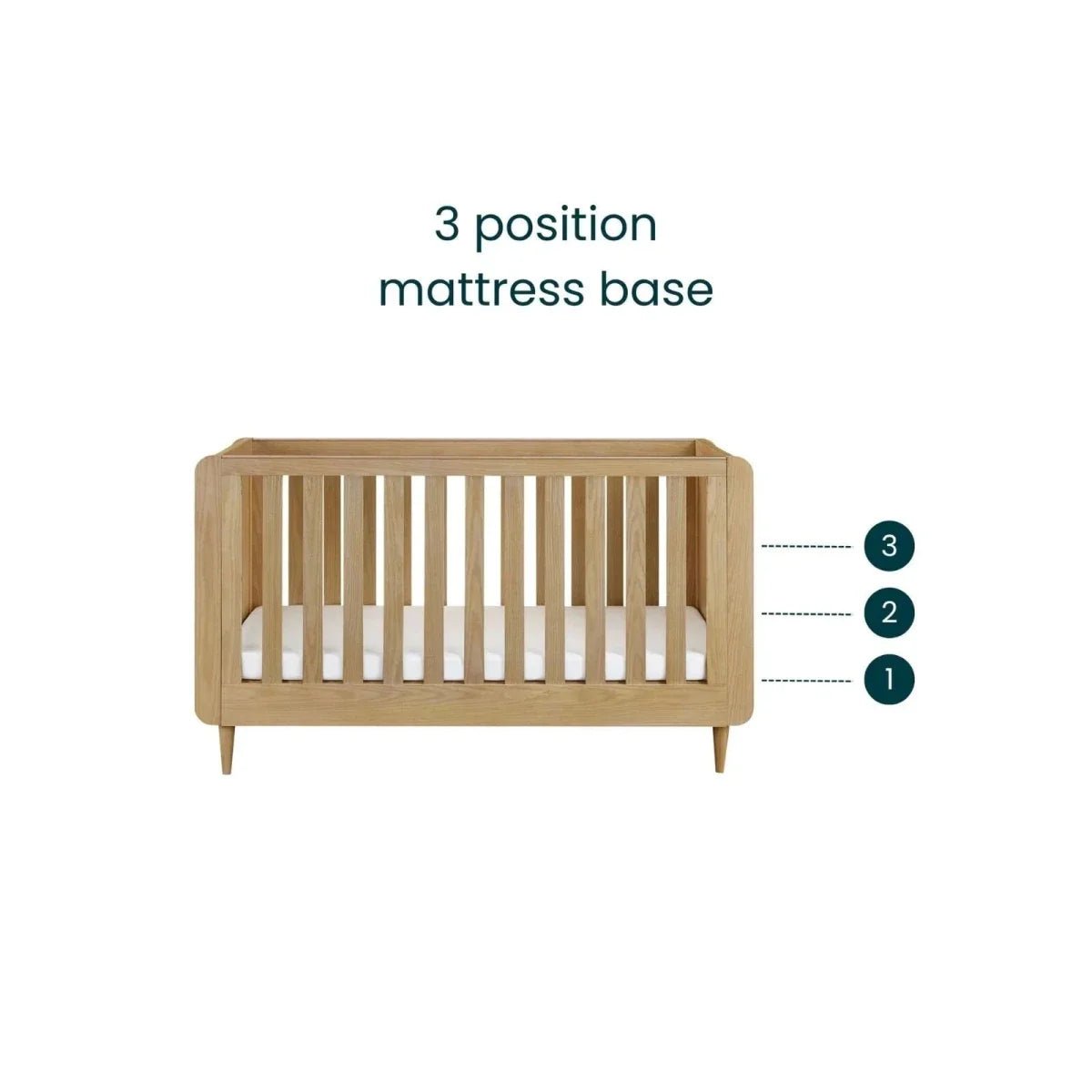 Tutti Bambini Japandi Cot Bed - Light Oak | Luxury Home Accessories | Heulog Glow