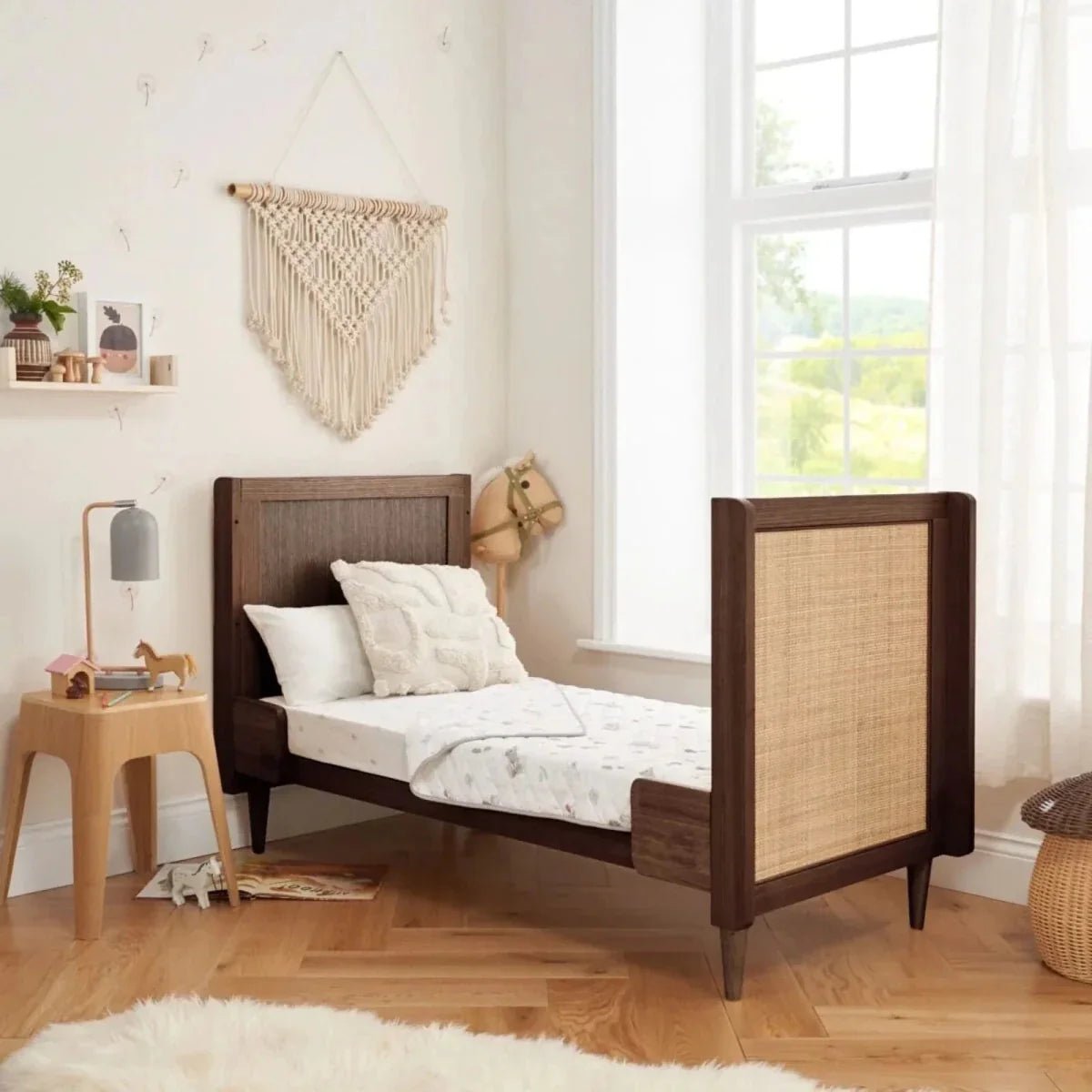Tutti Bambini Japandi Cot Bed - Warm Walnut | Luxury Home Accessories | Heulog Glow