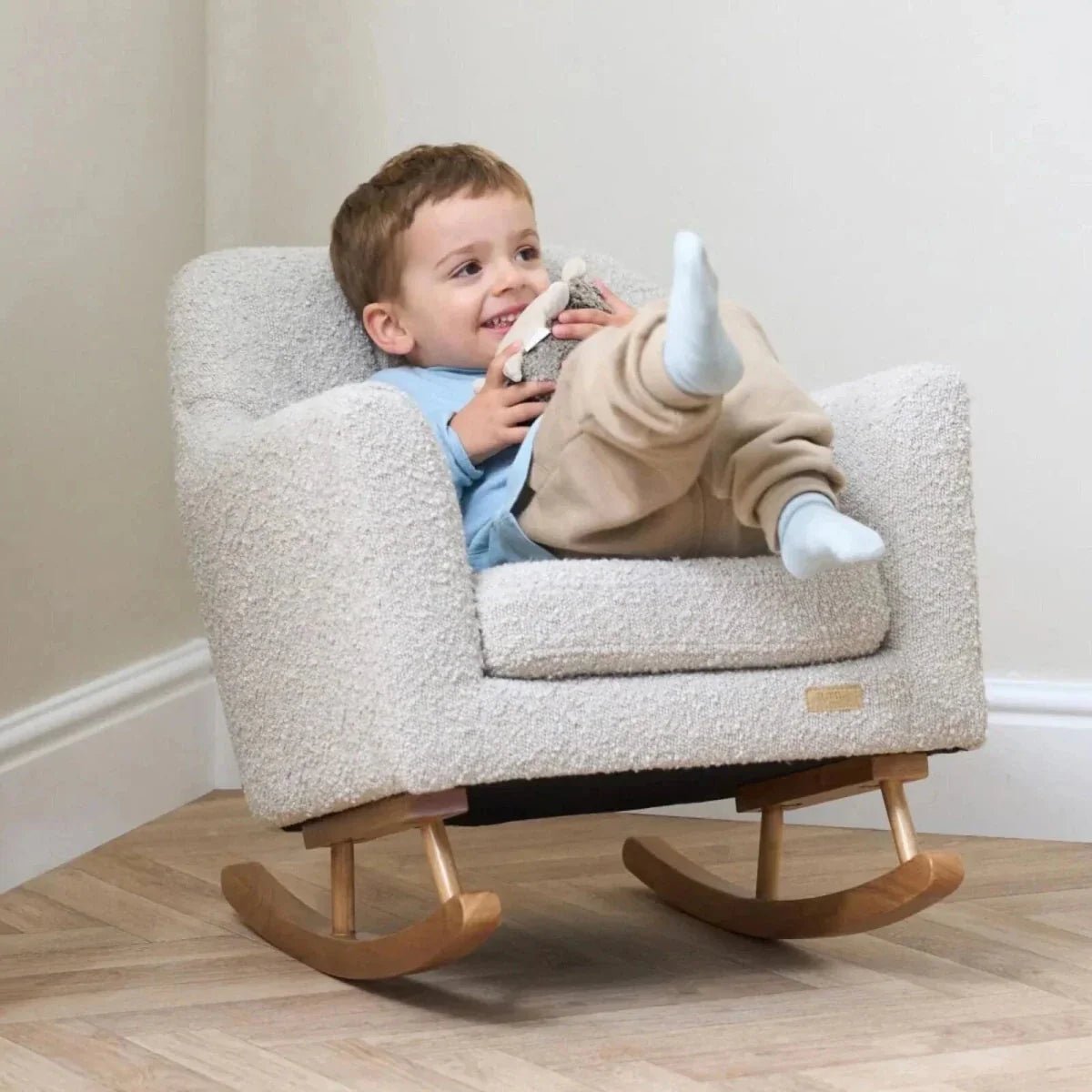 Tutti Bambini Jonah Mini Me Children's Rocking Chair - Boucle Mushroom | Luxury Home Accessories | Heulog Glow