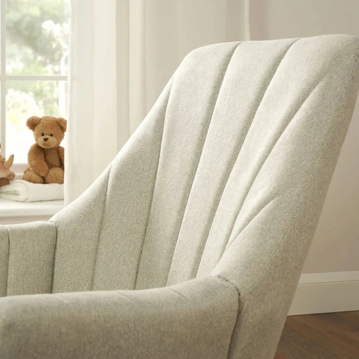 Tutti Bambini Jonah Rocking Chair & Foot Stool - Pebble | Luxury Home Accessories | Heulog Glow