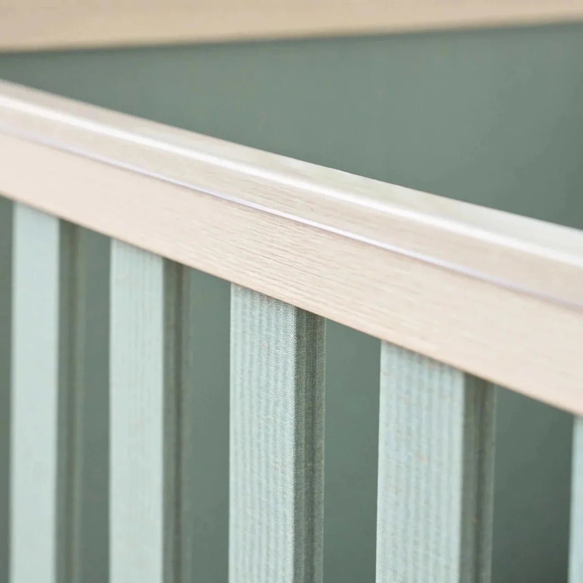 Tutti Bambini Kuba Cot Bed - Golden Oak/Sage Weave | Luxury Home Accessories | Heulog Glow