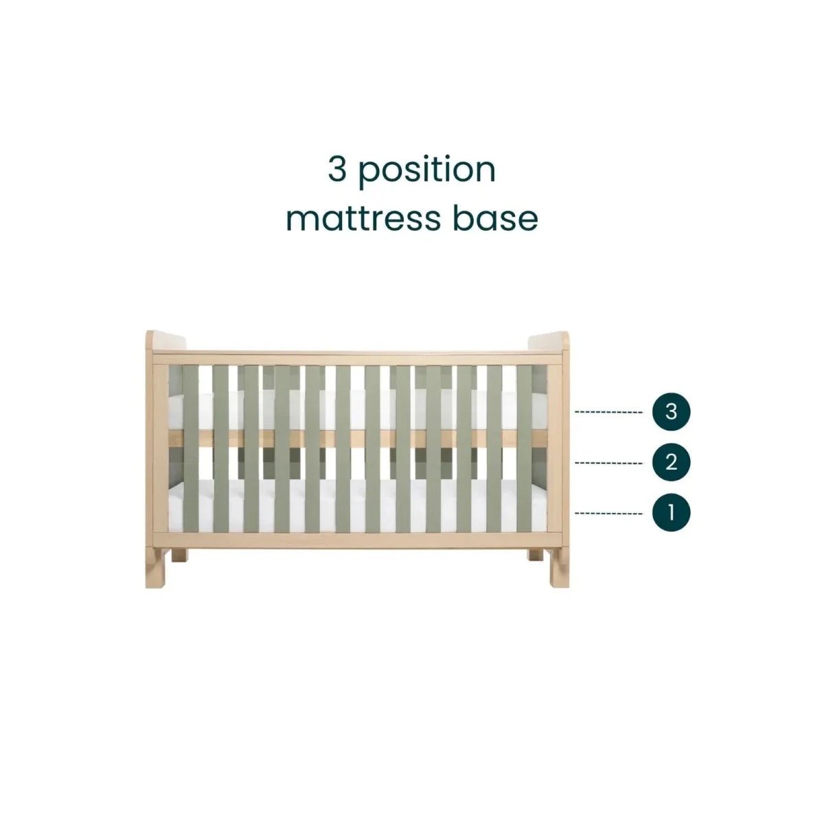 Tutti Bambini Kuba Cot Bed - Golden Oak/Sage Weave | Luxury Home Accessories | Heulog Glow