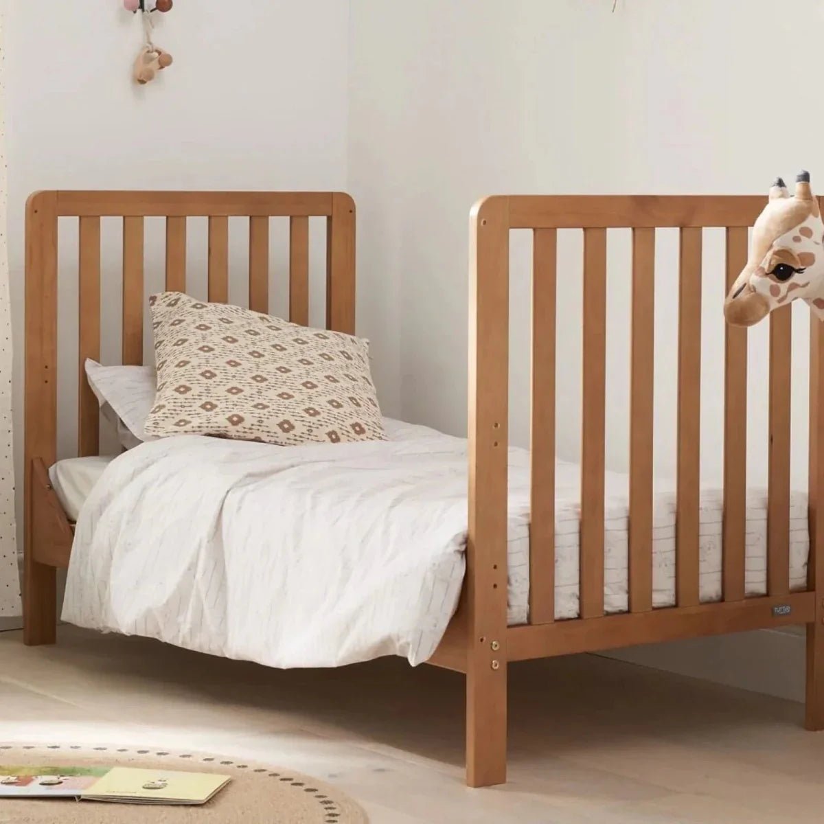 Tutti Bambini Malmo Cot Bed with Cot Top Changer & Mattress | Luxury Home Accessories | Heulog Glow