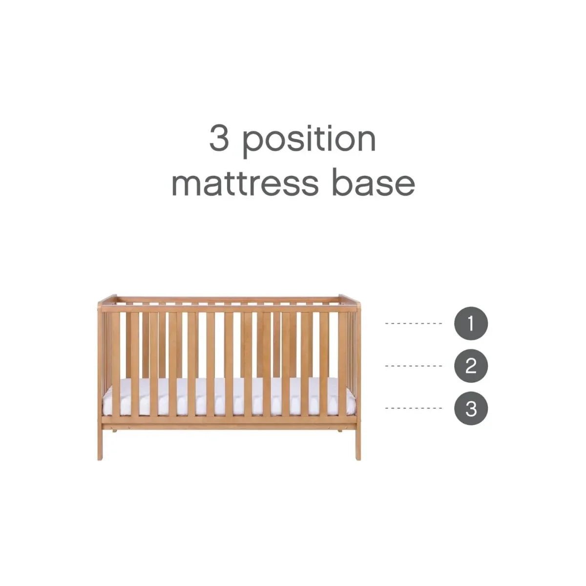 Tutti Bambini Malmo Cot Bed with Cot Top Changer & Mattress | Luxury Home Accessories | Heulog Glow