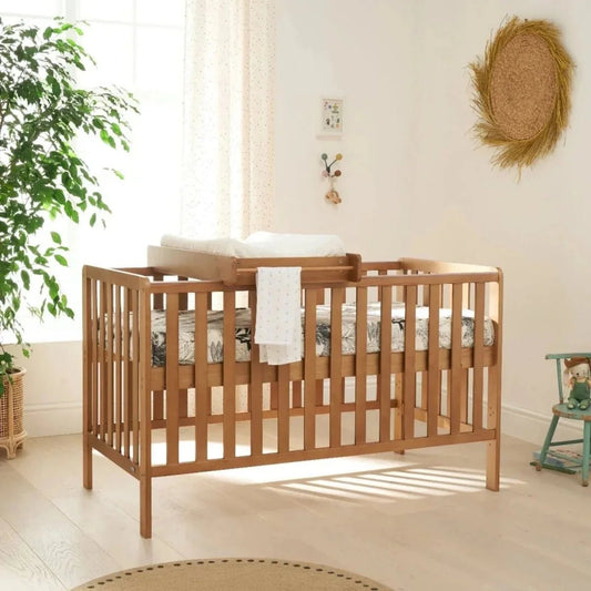 Tutti Bambini Malmo Cot Bed with Cot Top Changer & Mattress | Luxury Home Accessories | Heulog Glow
