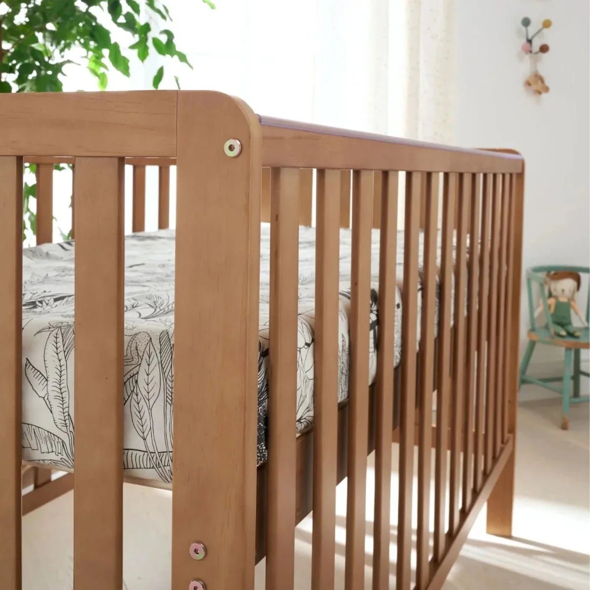 Tutti Bambini Malmo Cot Bed with Rio 2 pcs Furniture Set - Dove Grey/Honey Oak | Luxury Home Accessories | Heulog Glow