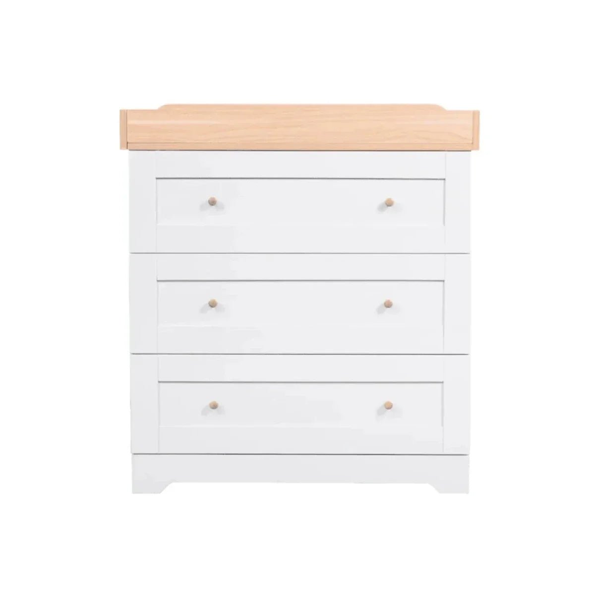Tutti Bambini Malmo Cot Bed with Rio 3 pcs Furniture Set - Dove Grey/Honey Oak | Luxury Home Accessories | Heulog Glow