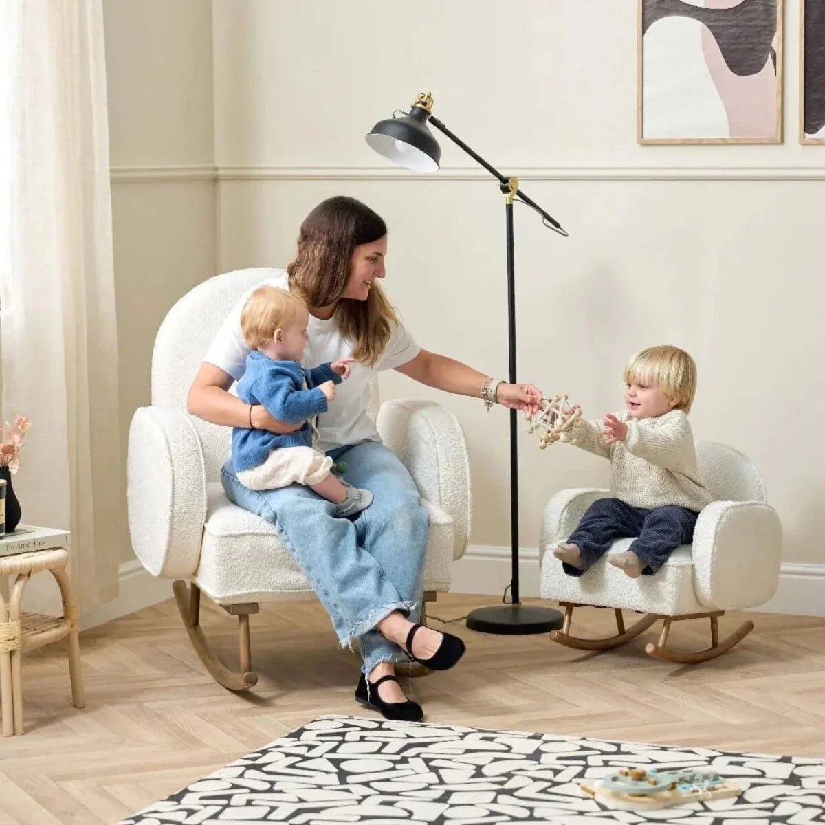 Tutti Bambini Micah Mini Me Children's Rocking Chair - Fresh Cream | Luxury Home Accessories | Heulog Glow
