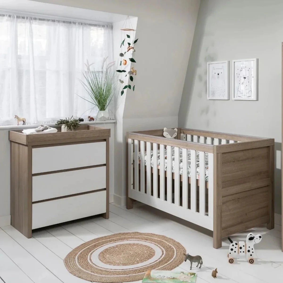 Tutti Bambini Modena 2 pcs Room Set - White/Oak | Luxury Home Accessories | Heulog Glow
