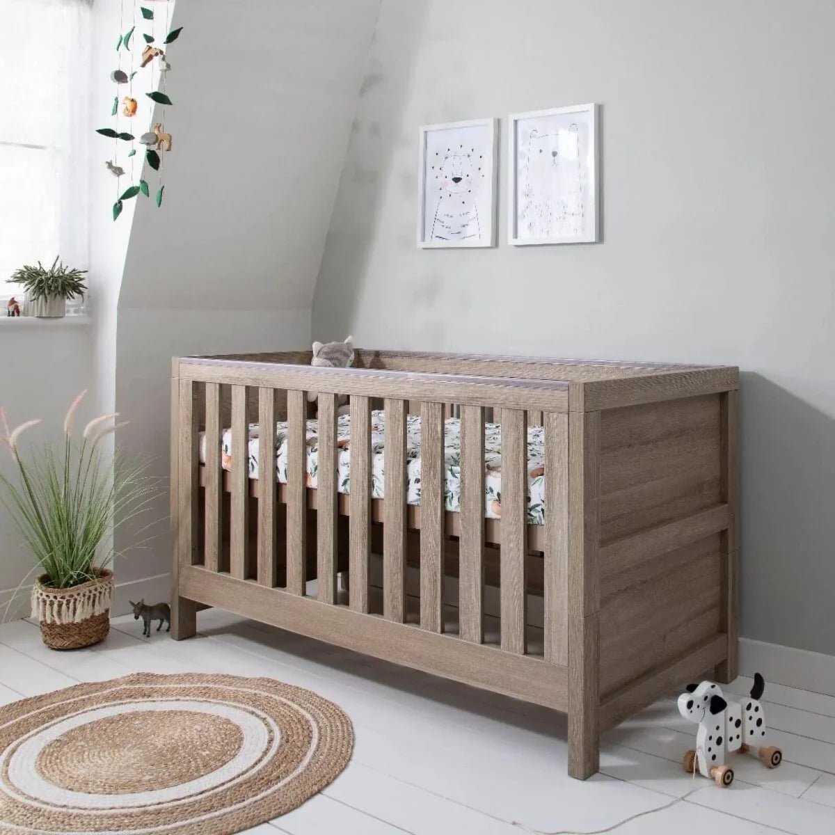 Tutti Bambini Modena 3-in-1 Cot Bed - Oak | Luxury Home Accessories | Heulog Glow
