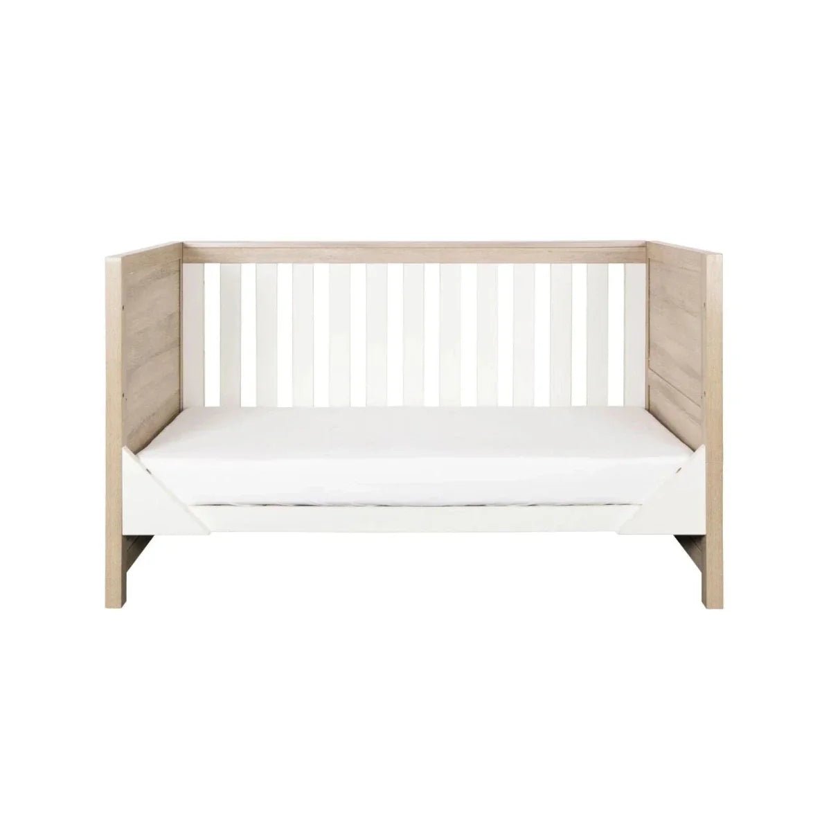 Tutti Bambini Modena 3-in-1 Cot Bed - White/Oak | Luxury Home Accessories | Heulog Glow