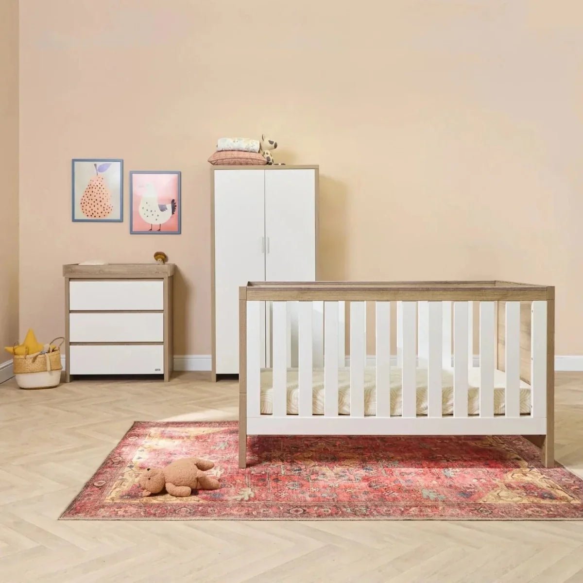 Tutti Bambini Modena 3 pcs Room Set - White/Oak | Luxury Home Accessories | Heulog Glow