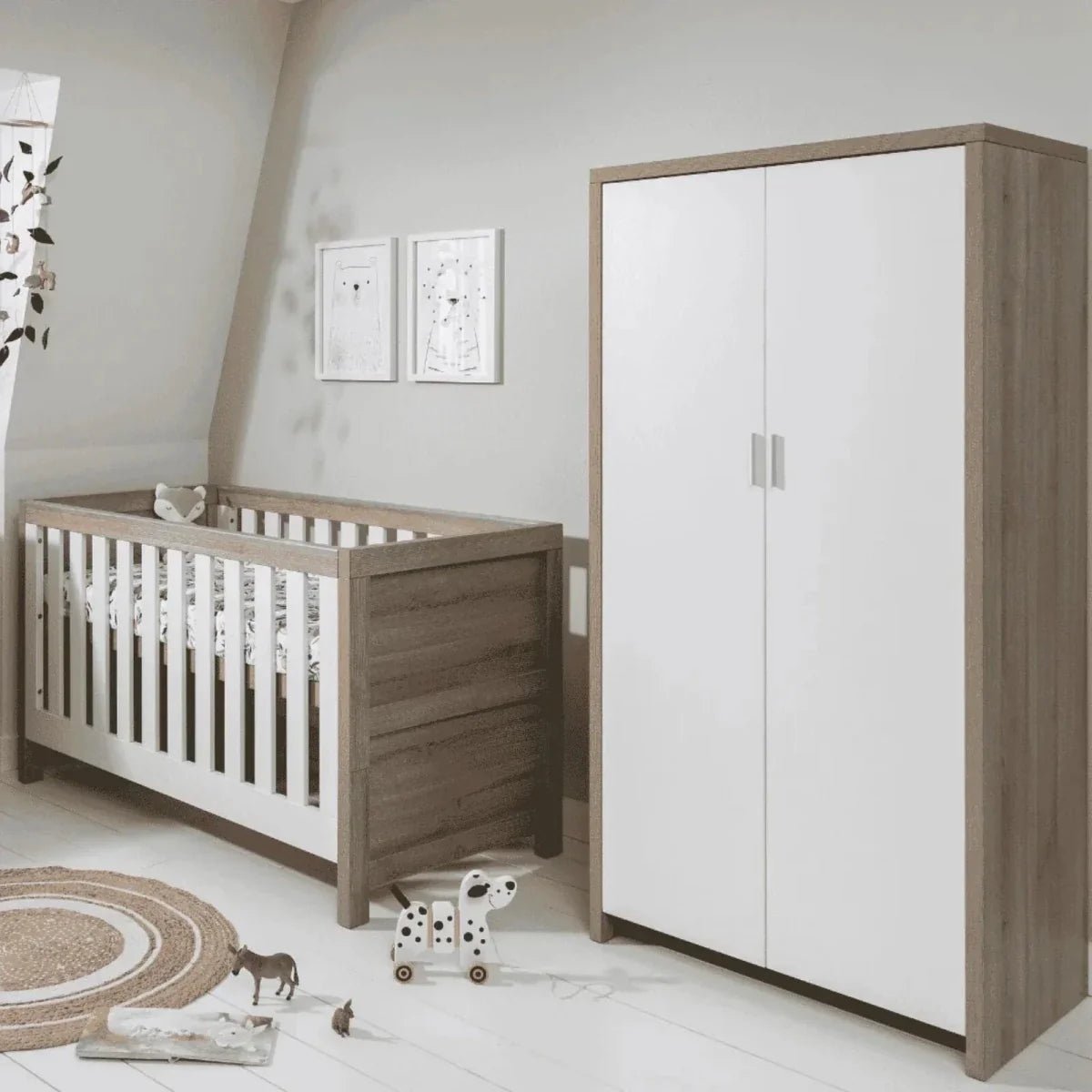 Tutti Bambini Modena Wardrobe - White/Oak | Luxury Home Accessories | Heulog Glow