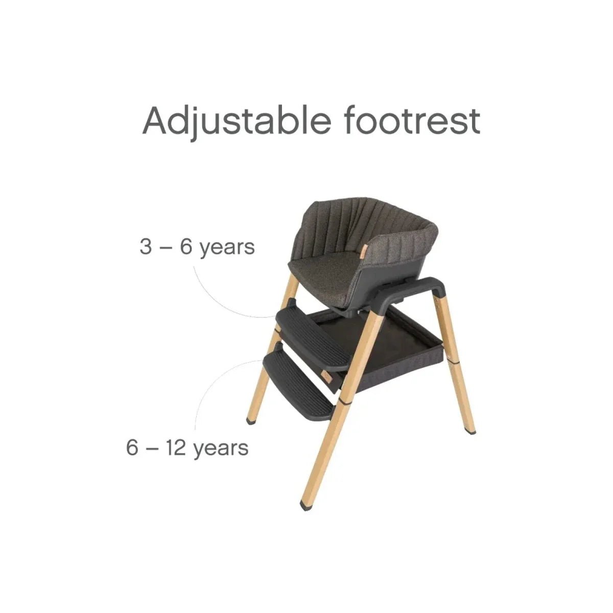 Tutti Bambini Nova Evolutionary Highchair - Grey/Oak | Luxury Home Accessories | Heulog Glow