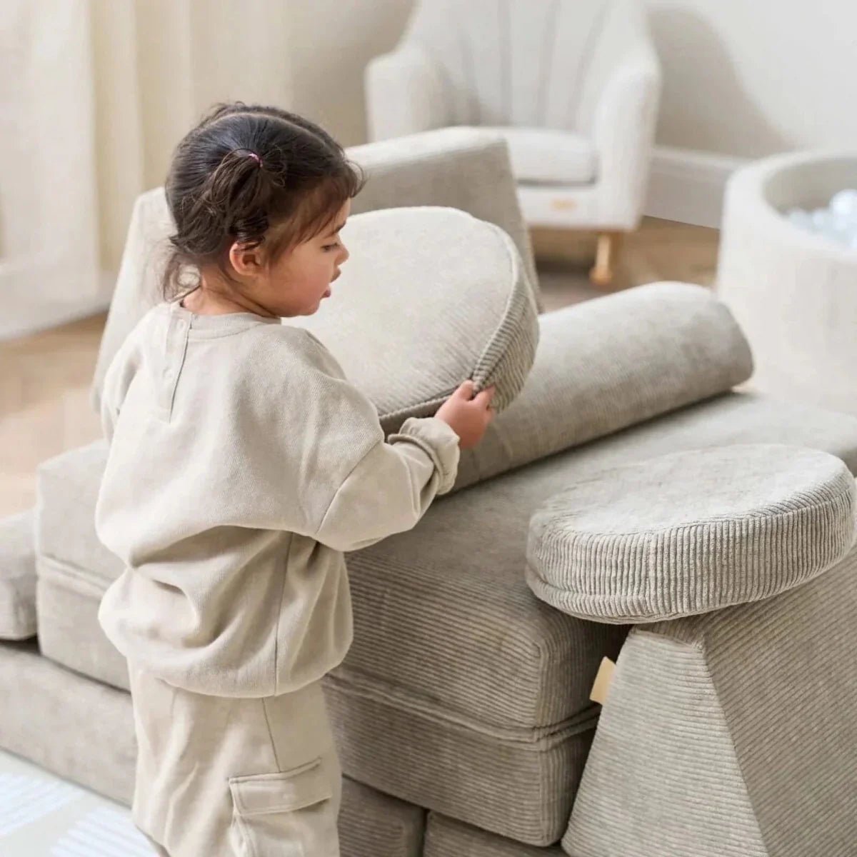 Tutti Bambini Playrama Montessori Kids Play Sofa - Mushroom | Luxury Home Accessories | Heulog Glow