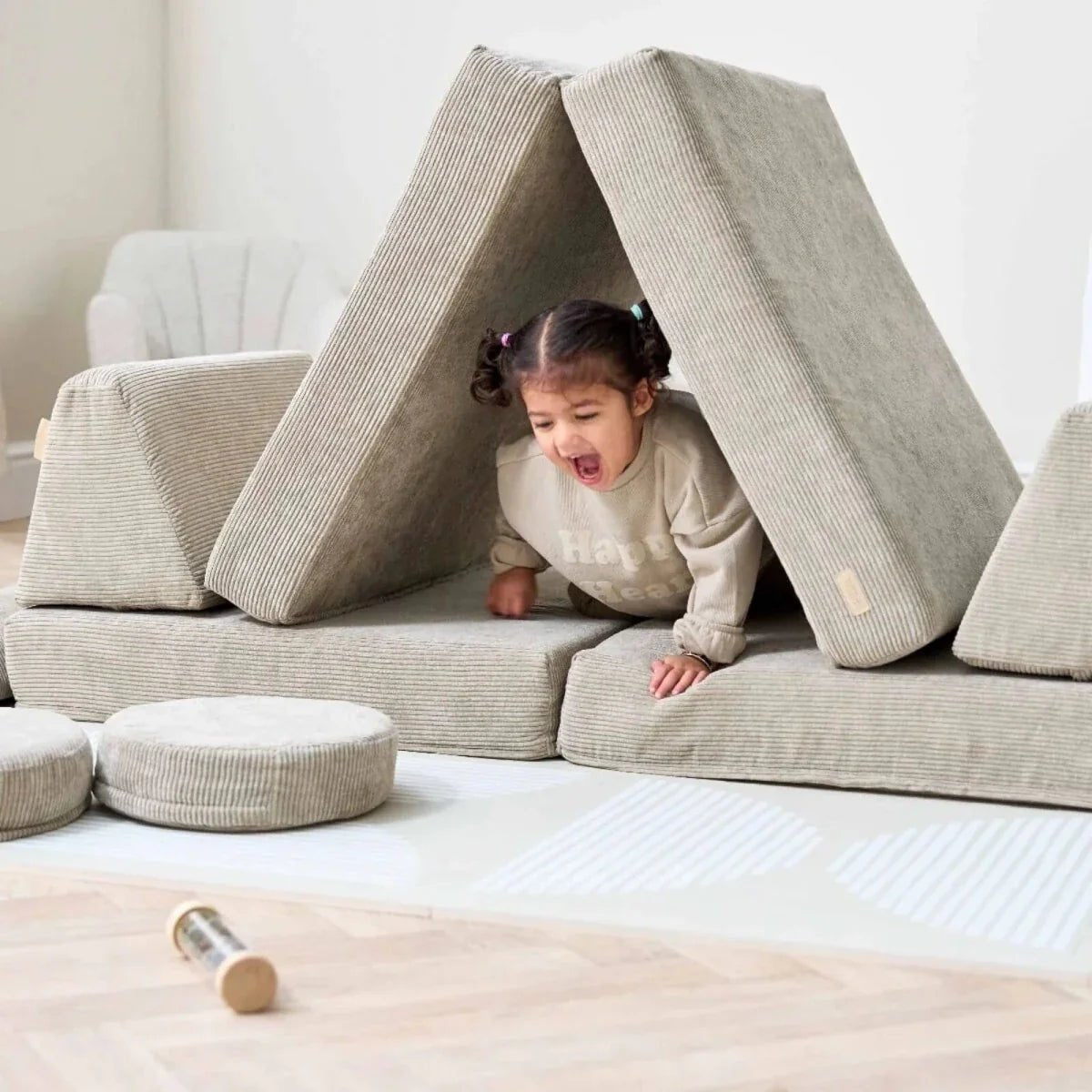 Tutti Bambini Playrama Montessori Kids Play Sofa - Mushroom | Luxury Home Accessories | Heulog Glow