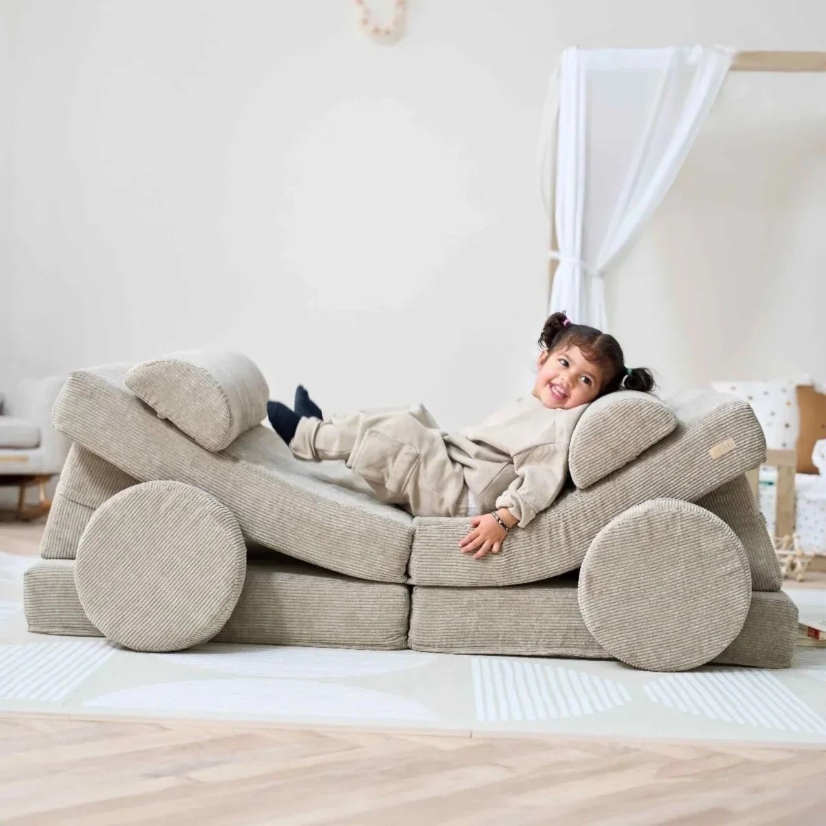 Tutti Bambini Playrama Montessori Kids Play Sofa - Mushroom | Luxury Home Accessories | Heulog Glow