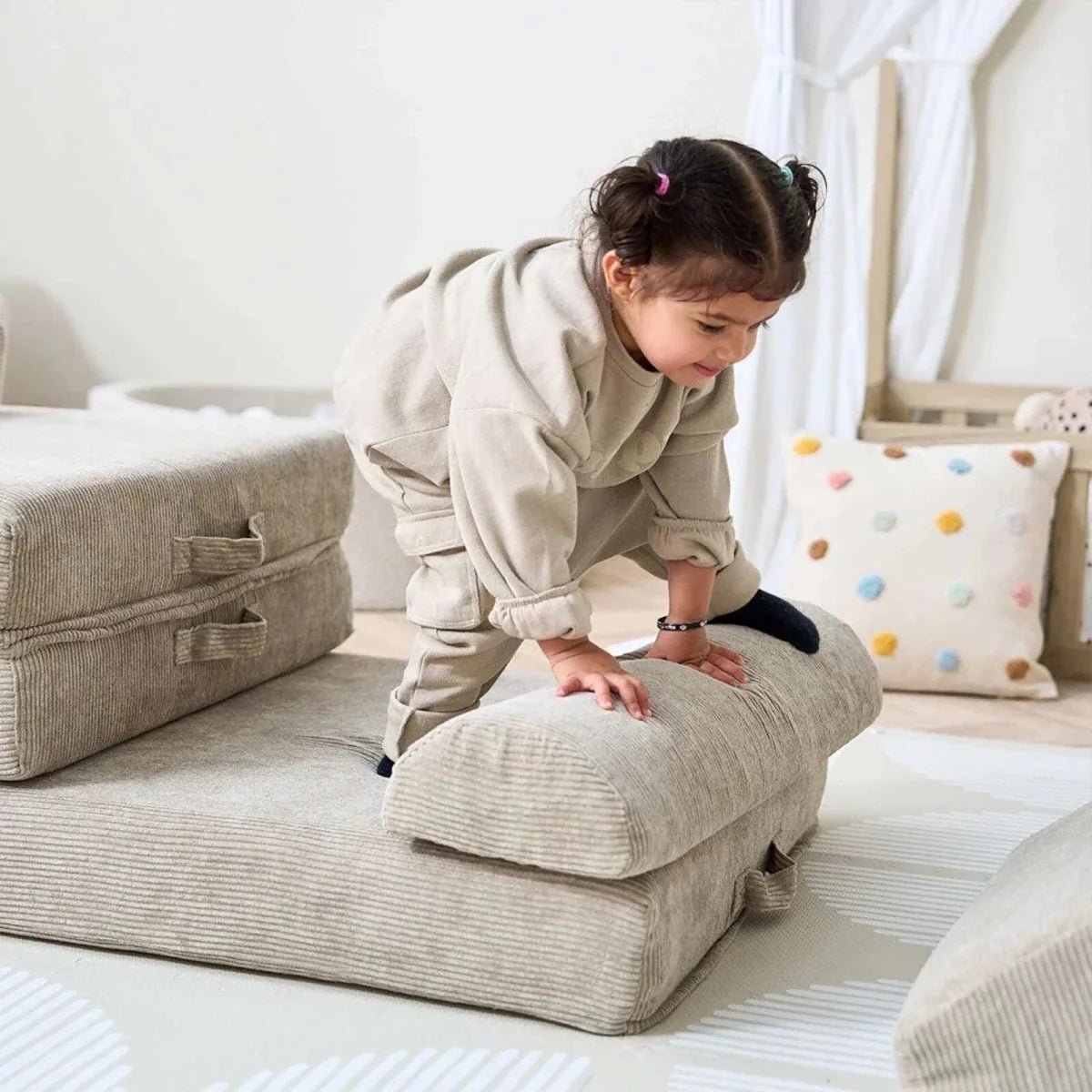 Tutti Bambini Playrama Montessori Kids Play Sofa - Mushroom | Luxury Home Accessories | Heulog Glow