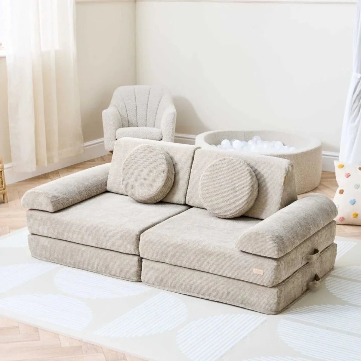 Tutti Bambini Playrama Montessori Kids Play Sofa - Mushroom | Luxury Home Accessories | Heulog Glow