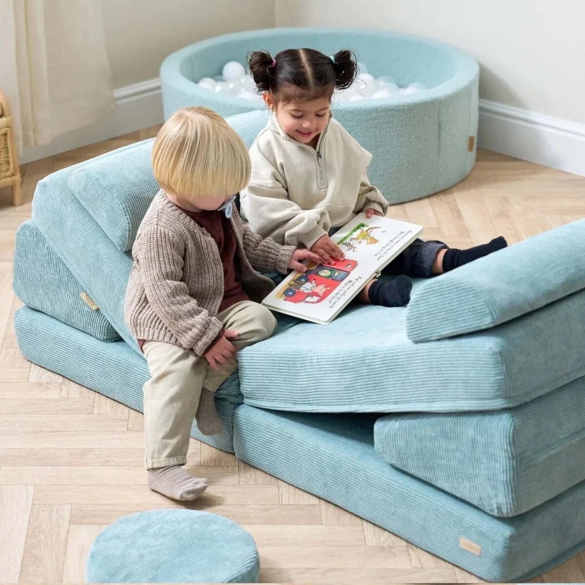 Tutti Bambini Playrama Montessori Kids Play Sofa - Ocean Stone | Luxury Home Accessories | Heulog Glow