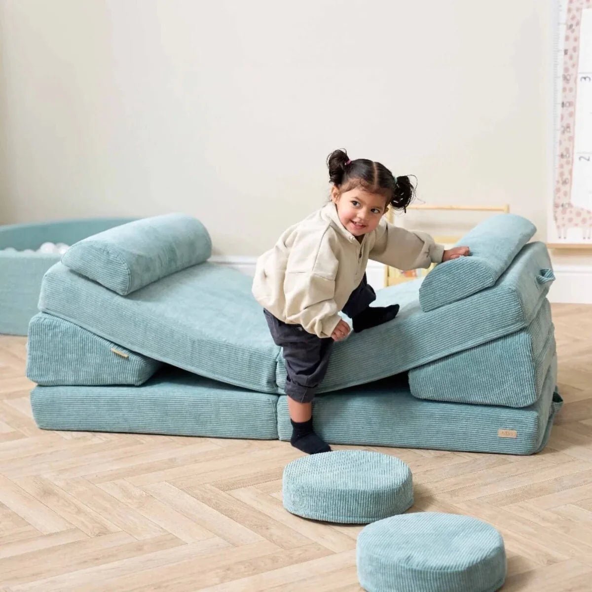 Tutti Bambini Playrama Montessori Kids Play Sofa - Ocean Stone | Luxury Home Accessories | Heulog Glow